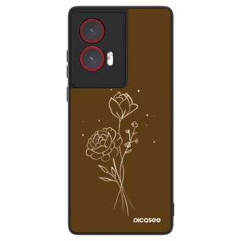 Ovitek za Motorola Edge 50 Fusion - Brown flowers