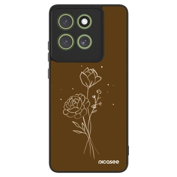 Ovitek za Motorola Moto G86 Power 5G - Brown flowers