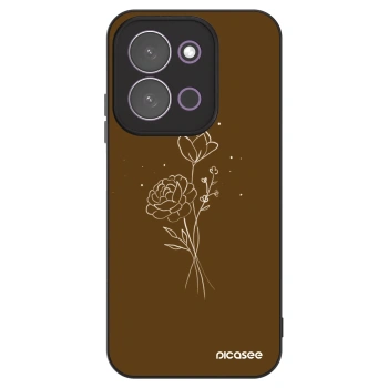 Ovitek za Xiaomi Redmi 15C 5G - Brown flowers