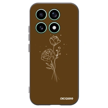 Picasee silikonski črni ovitek za Xiaomi 17 - Brown flowers