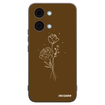 Picasee silikonski črni ovitek za Xiaomi Poco X8 Pro Max - Brown flowers