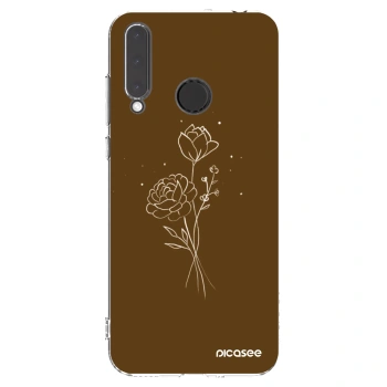Picasee silikonski prozorni ovitek za Honor 20 Lite - Brown flowers