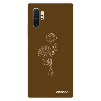 Ovitek za Samsung Galaxy Note 10+ N975F - Brown flowers