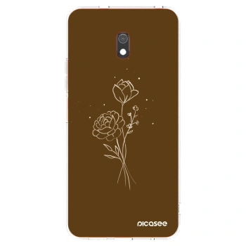 Ovitek za Xiaomi Redmi 8A - Brown flowers