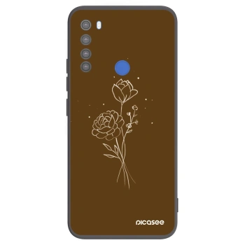 Ovitek za Xiaomi Redmi Note 8T - Brown flowers