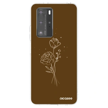 Ovitek za Huawei P40 Pro - Brown flowers