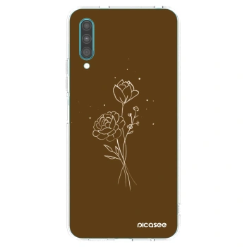 Picasee silikonski prozorni ovitek za Samsung Galaxy A30s A307F - Brown flowers