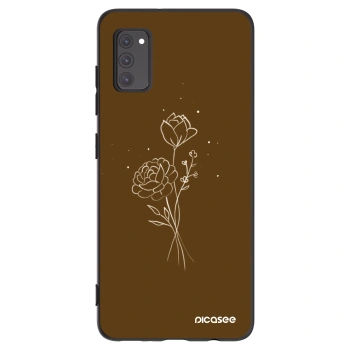 Ovitek za Samsung Galaxy A41 A415F - Brown flowers