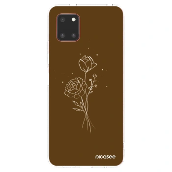 Picasee silikonski prozorni ovitek za Samsung Galaxy Note 10 Lite N770F - Brown flowers