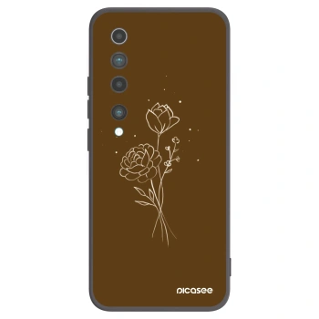 Ovitek za Xiaomi Mi 10 - Brown flowers