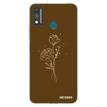 Ovitek za Honor 9X Lite - Brown flowers