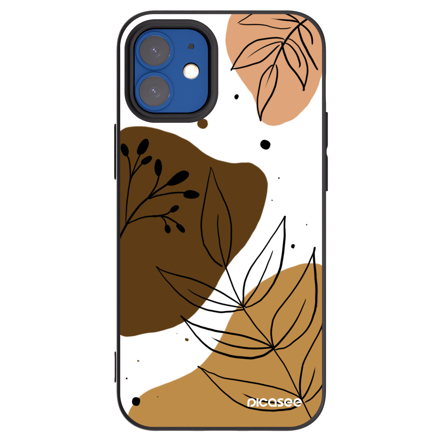 Picasee silikonski črni ovitek za Apple iPhone 12 mini - Boho style