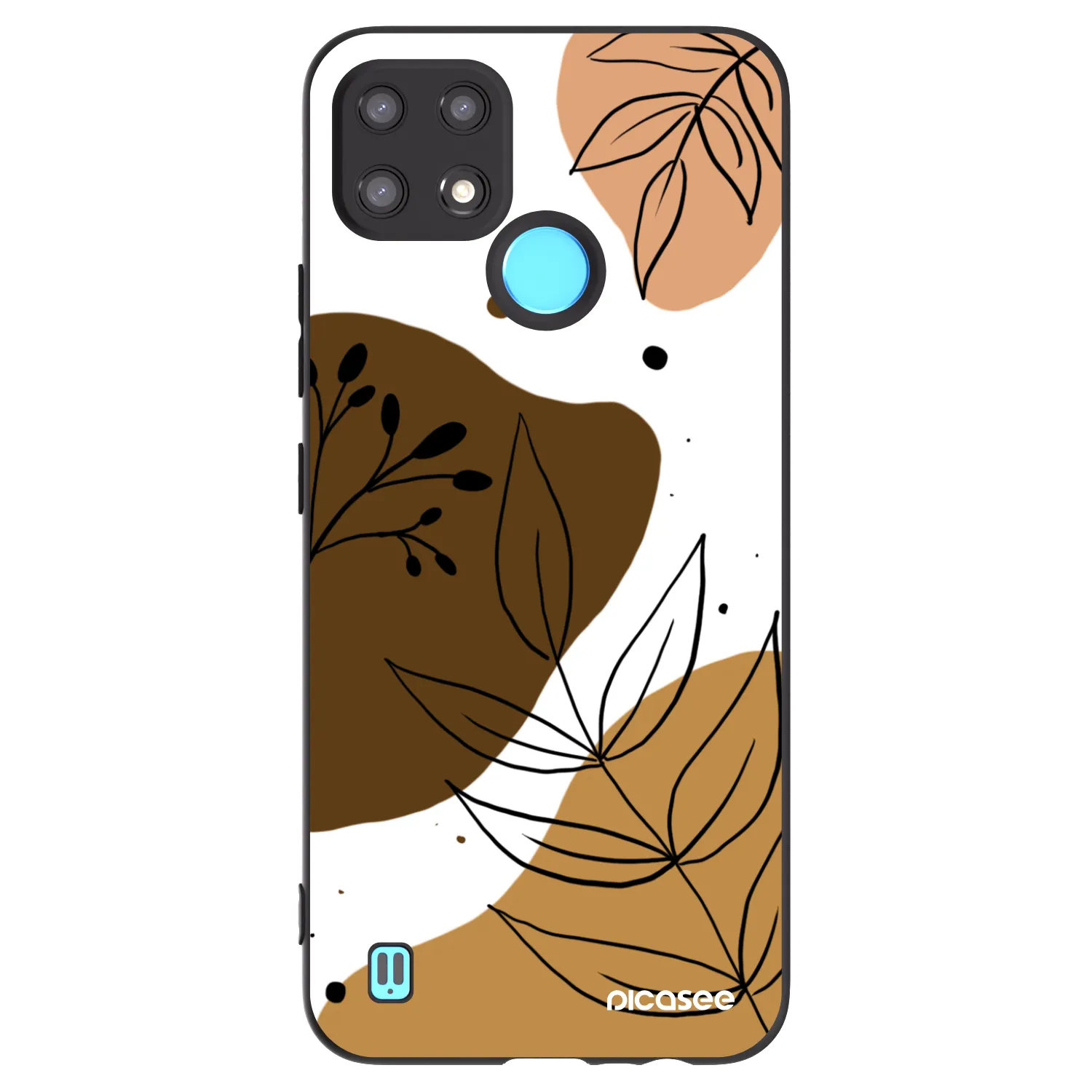Picasee silikonski črni ovitek za Realme C21 - Boho style