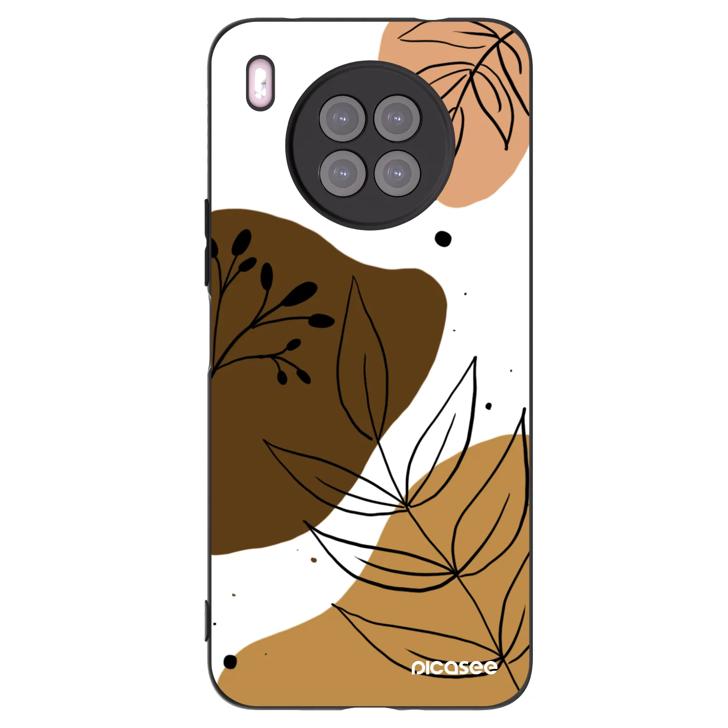 Picasee silikonski črni ovitek za Huawei Nova 8i - Boho style