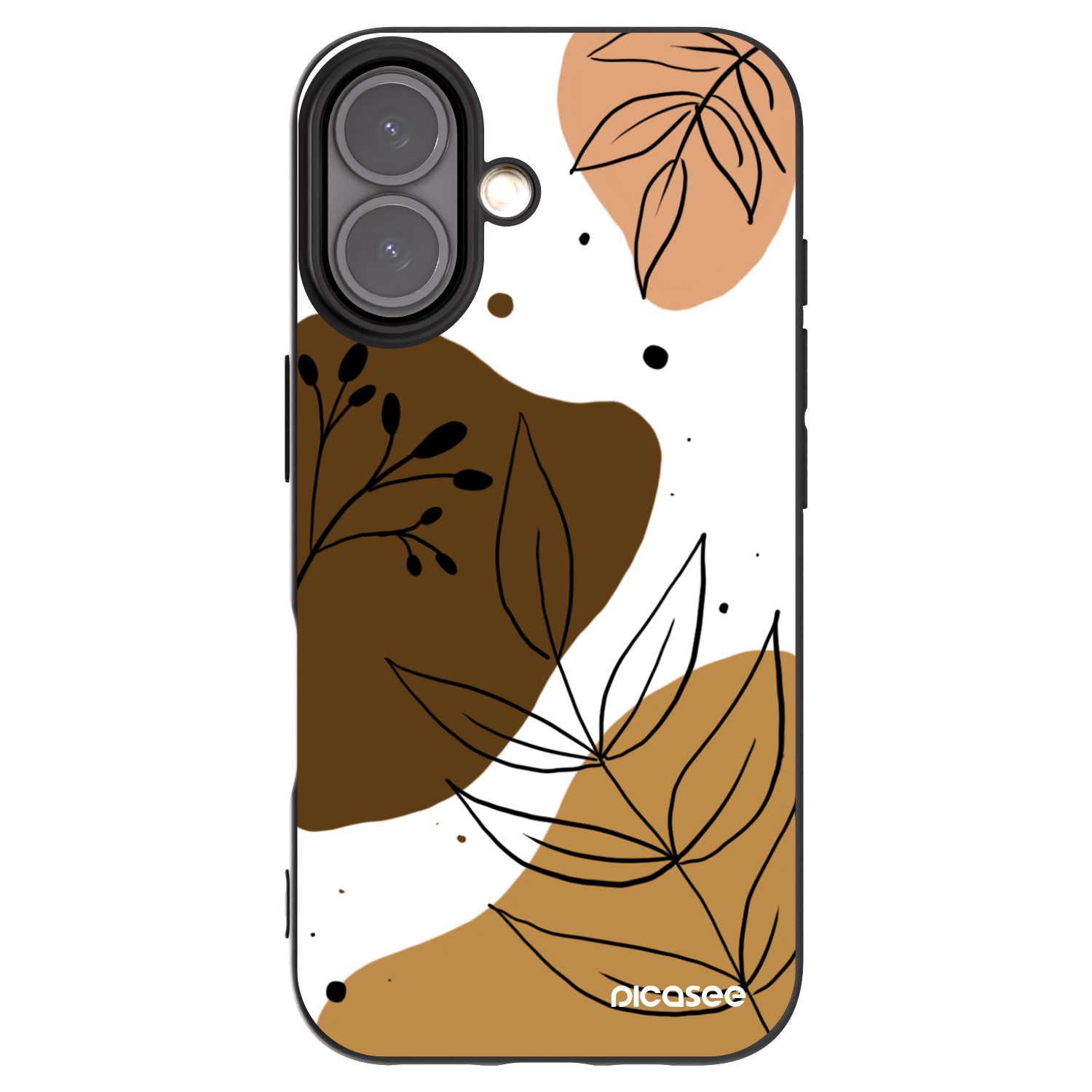 Picasee silikonski črni ovitek za Apple iPhone 16 - Boho style