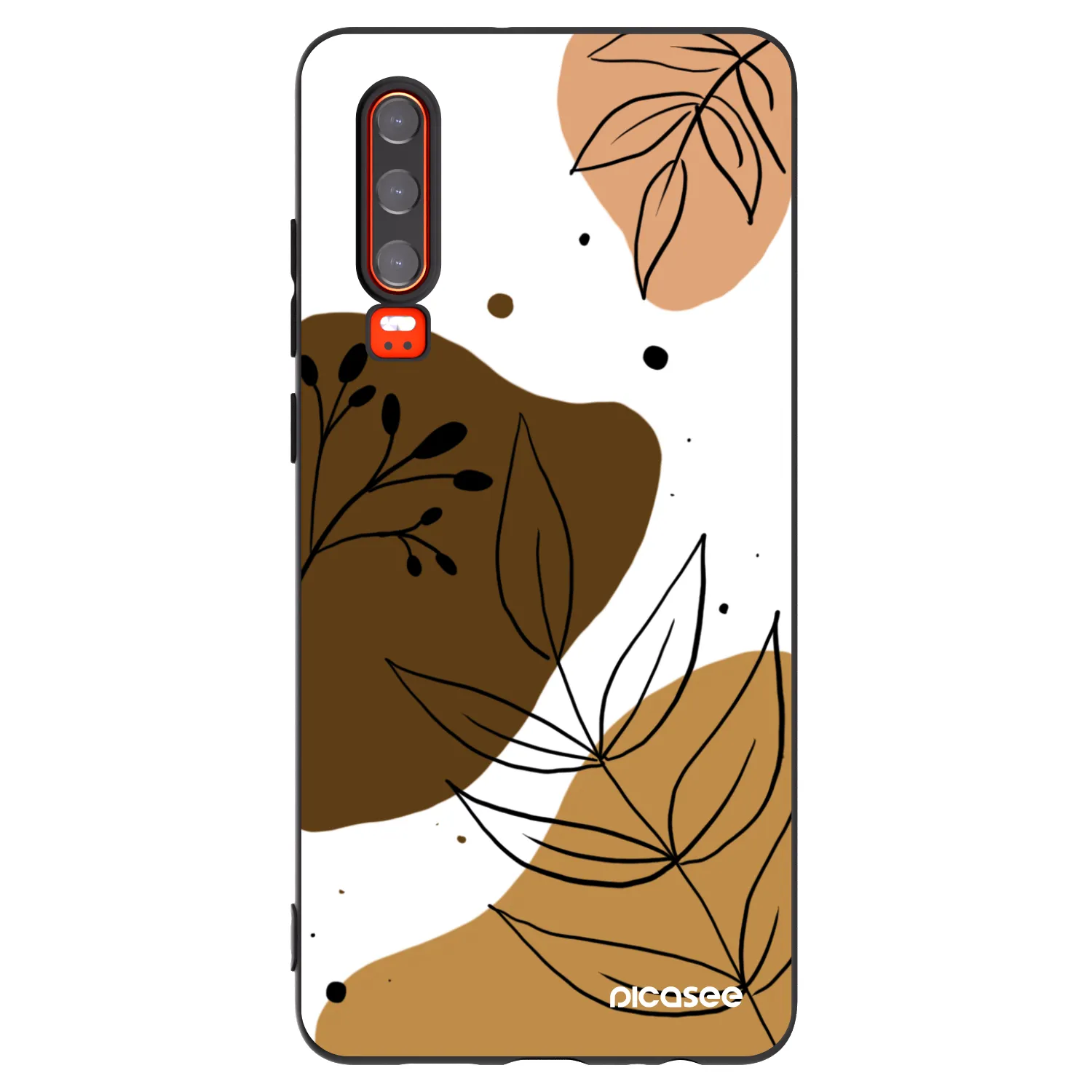 Picasee silikonski črni ovitek za Huawei P30 - Boho style