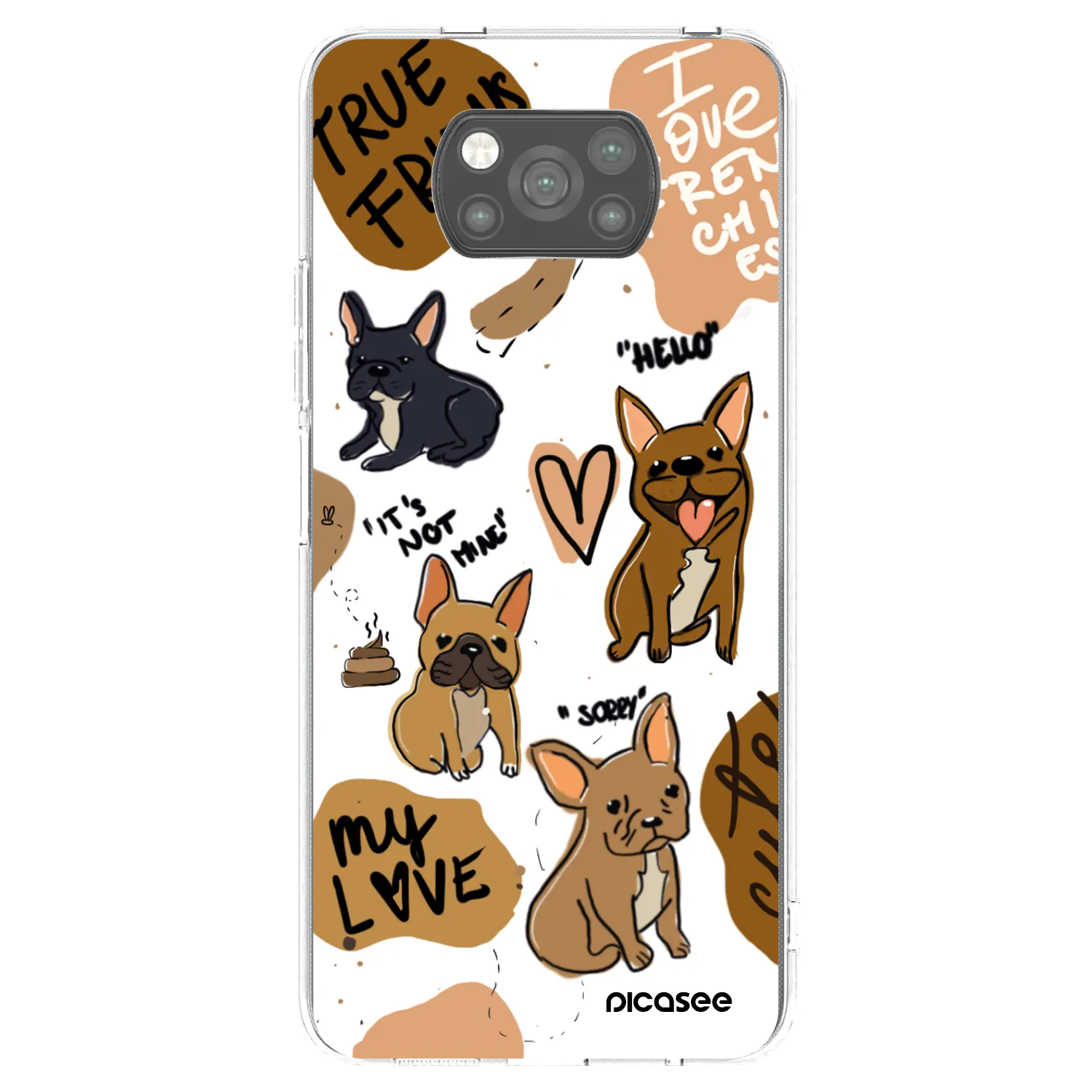 Picasee silikonski črni ovitek za Xiaomi Poco X3 - Frenchies