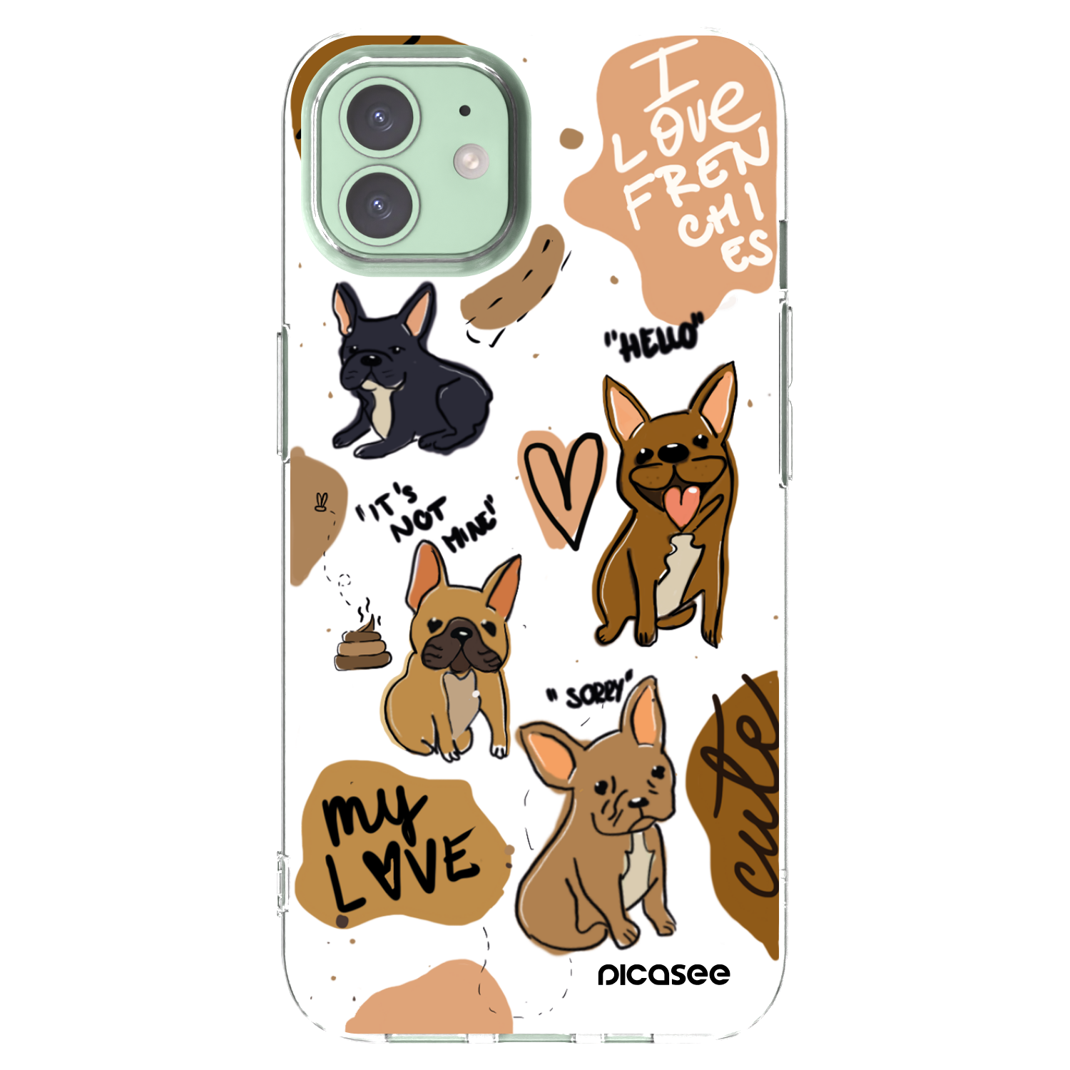 Picasee silikonski prozorni ovitek za Apple iPhone 12 - Frenchies