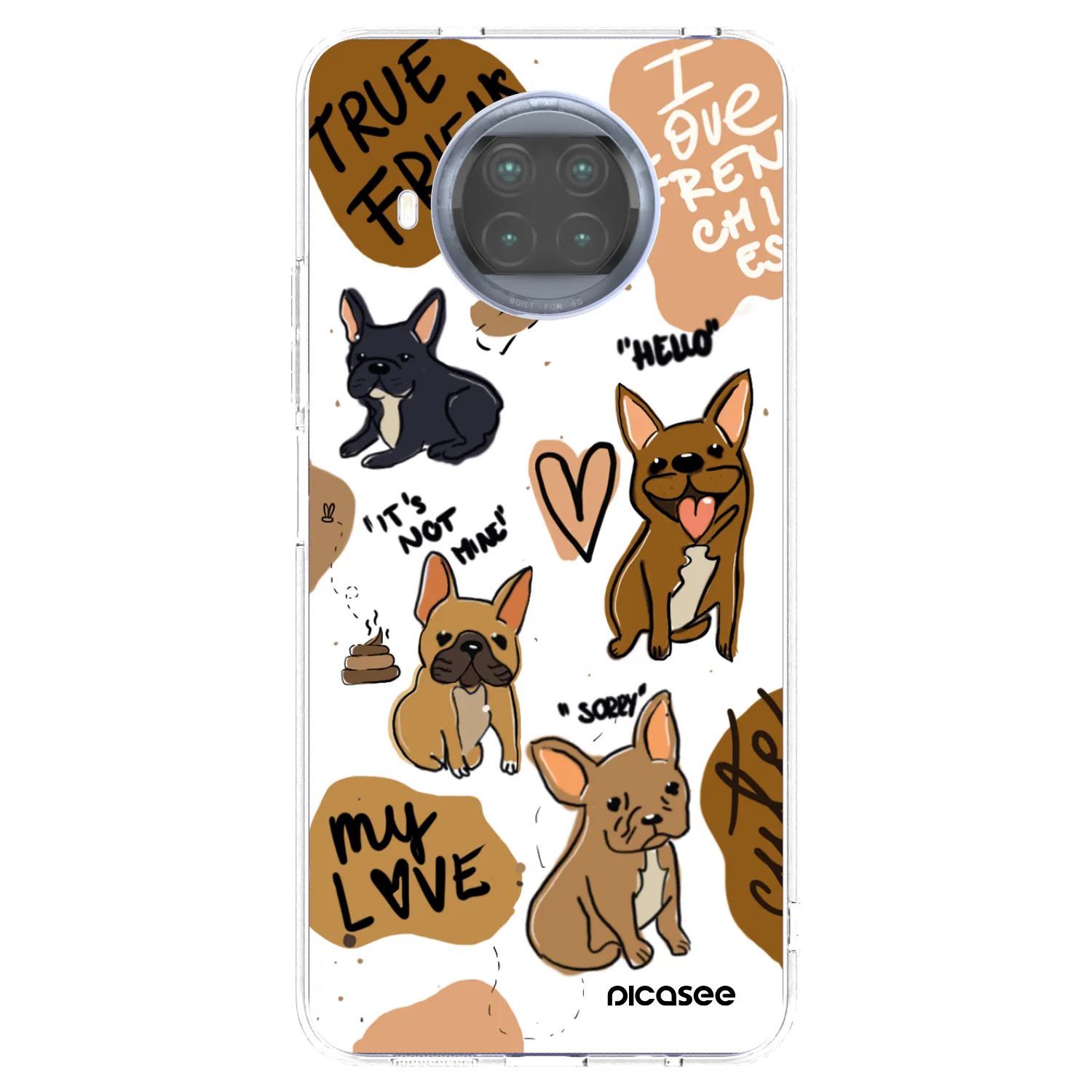 Picasee silikonski prozorni ovitek za Xiaomi Mi 10T Lite - Frenchies