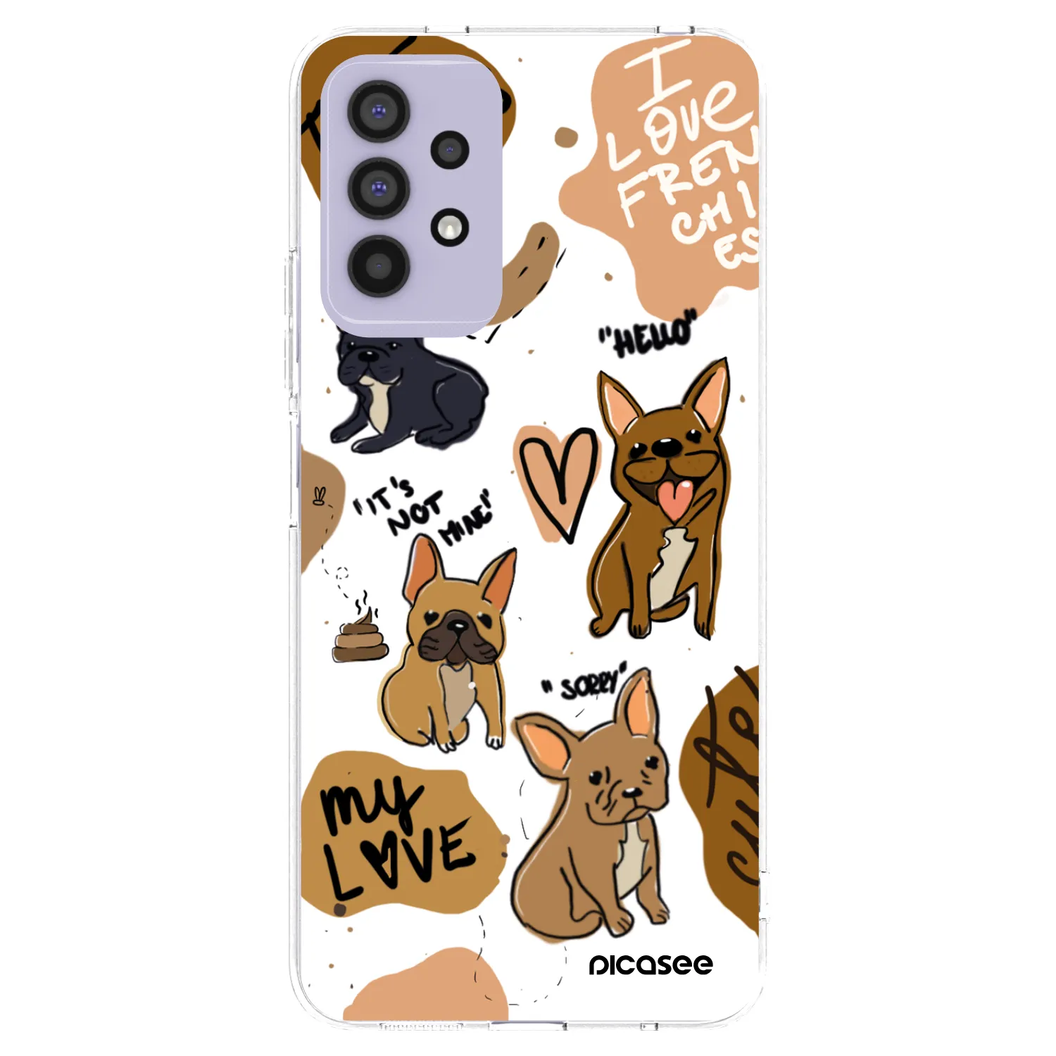 Picasee silikonski prozorni ovitek za Samsung Galaxy A32 4G SM-A325F - Frenchies