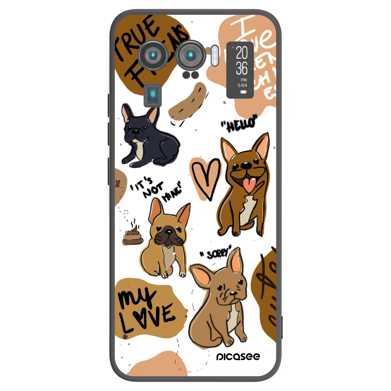 Picasee silikonski črni ovitek za Xiaomi Mi 11 Ultra - Frenchies
