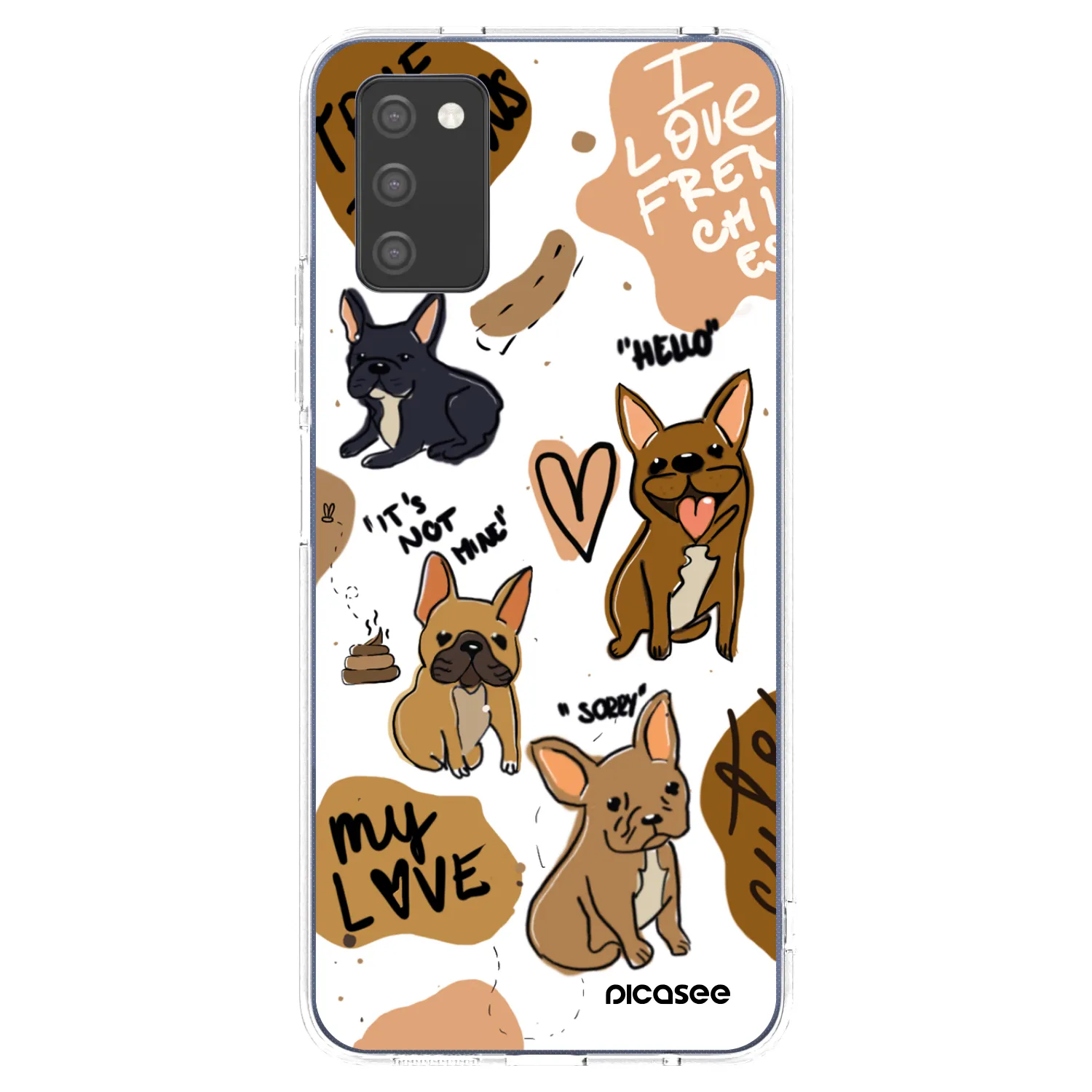 Picasee silikonski prozorni ovitek za Samsung Galaxy A02s A025G - Frenchies