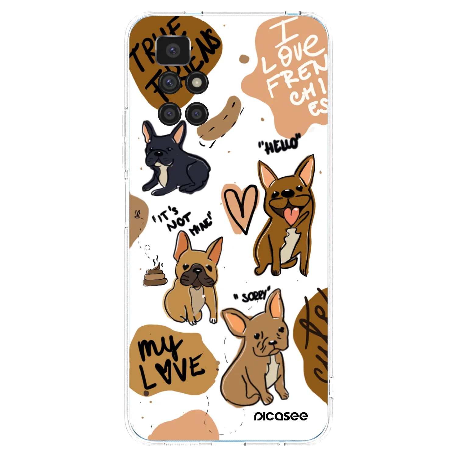 Picasee silikonski prozorni ovitek za Xiaomi Redmi 10 - Frenchies