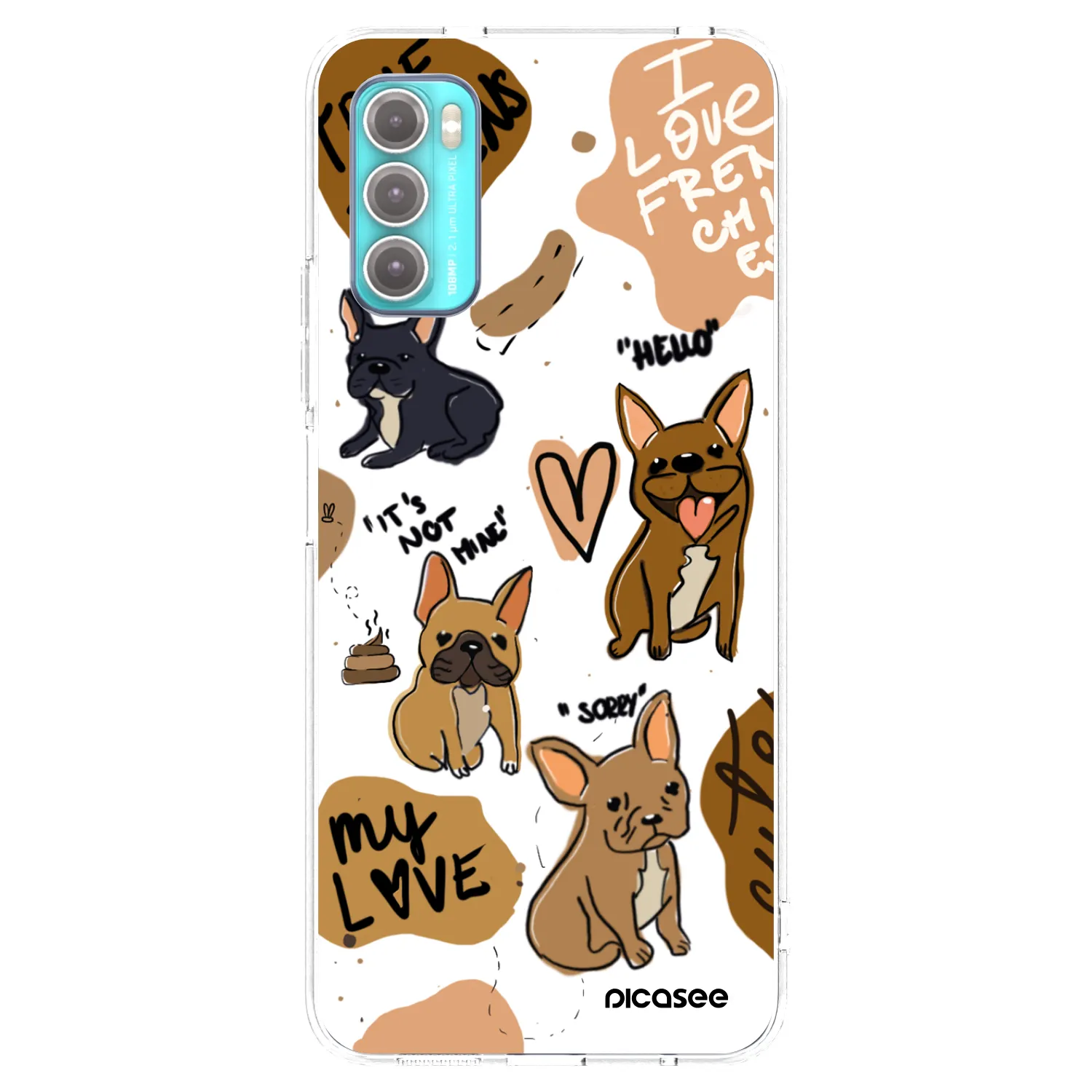 Picasee silikonski prozorni ovitek za Motorola Moto G60 - Frenchies