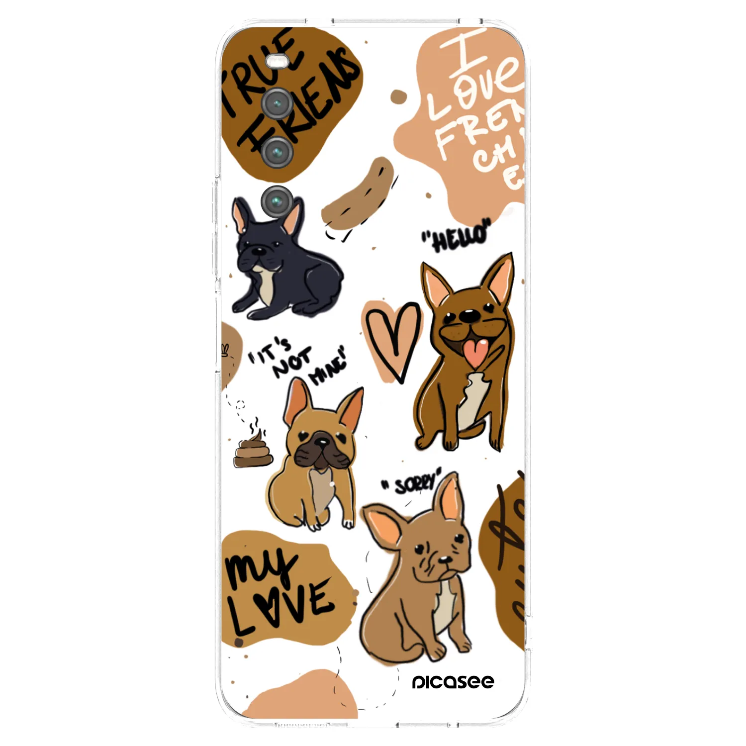 Picasee silikonski prozorni ovitek za Sony Xperia 10 IV 5G - Frenchies