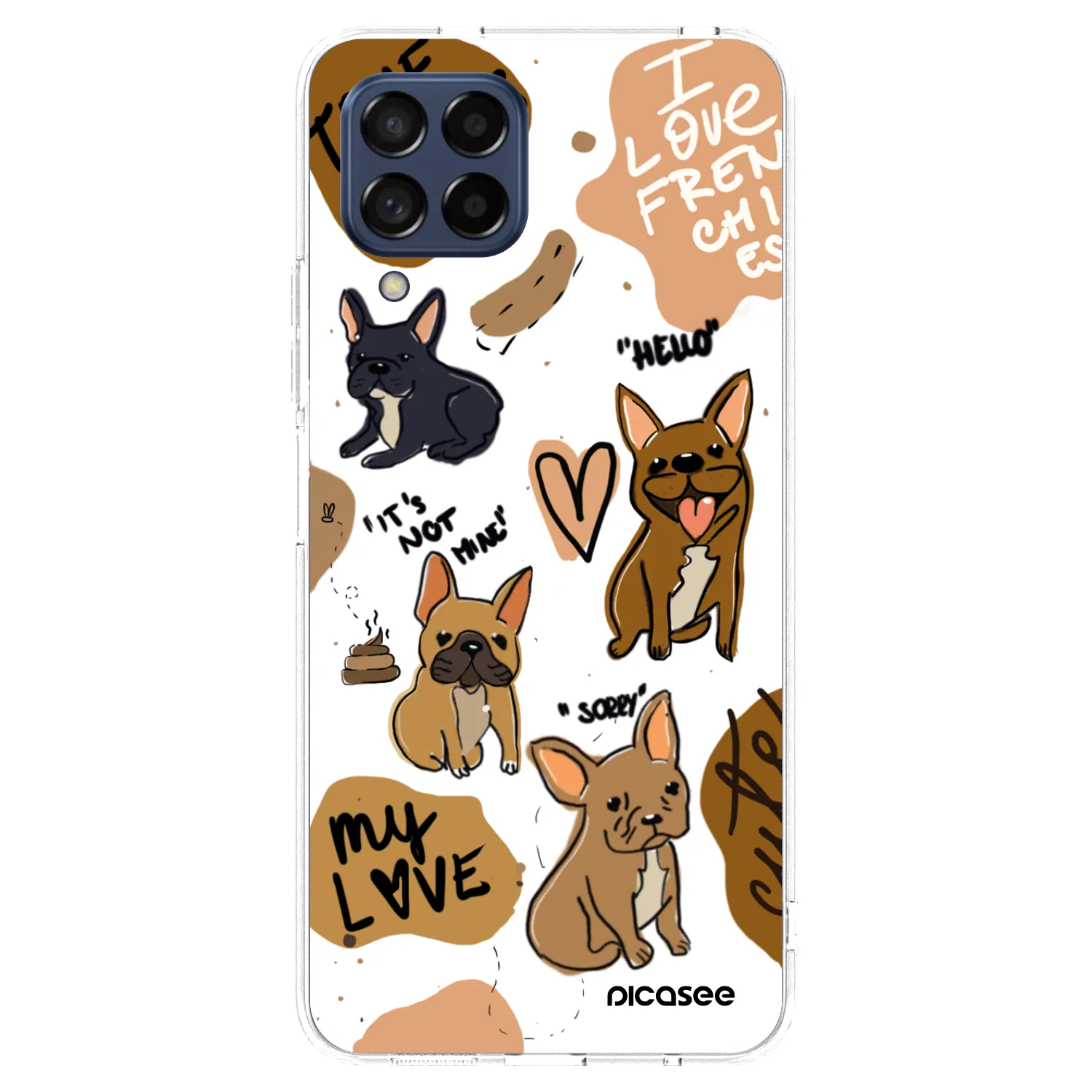 Picasee silikonski prozorni ovitek za Samsung Galaxy M53 5G - Frenchies