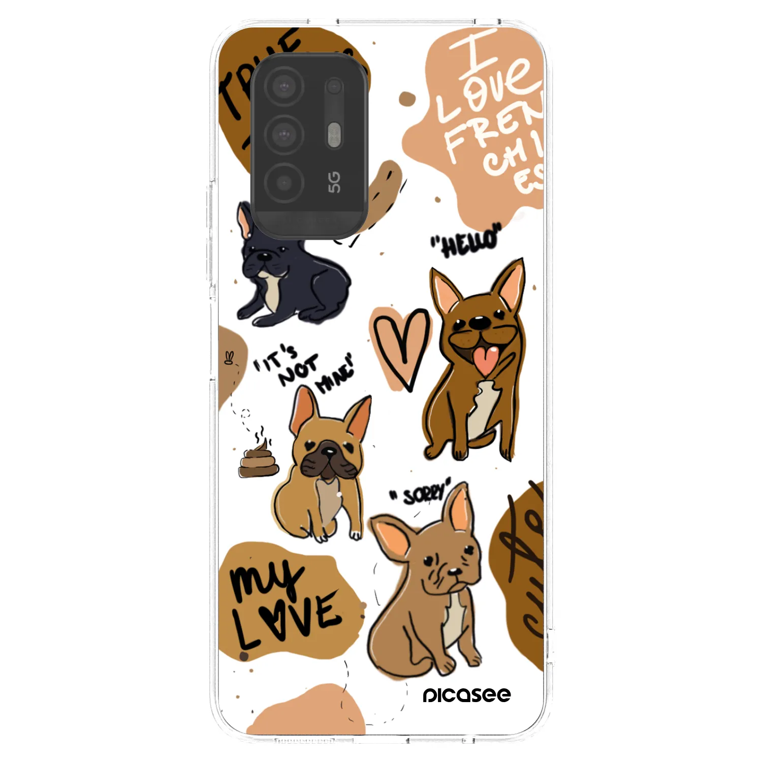 Picasee silikonski prozorni ovitek za OPPO A94 5G - Frenchies