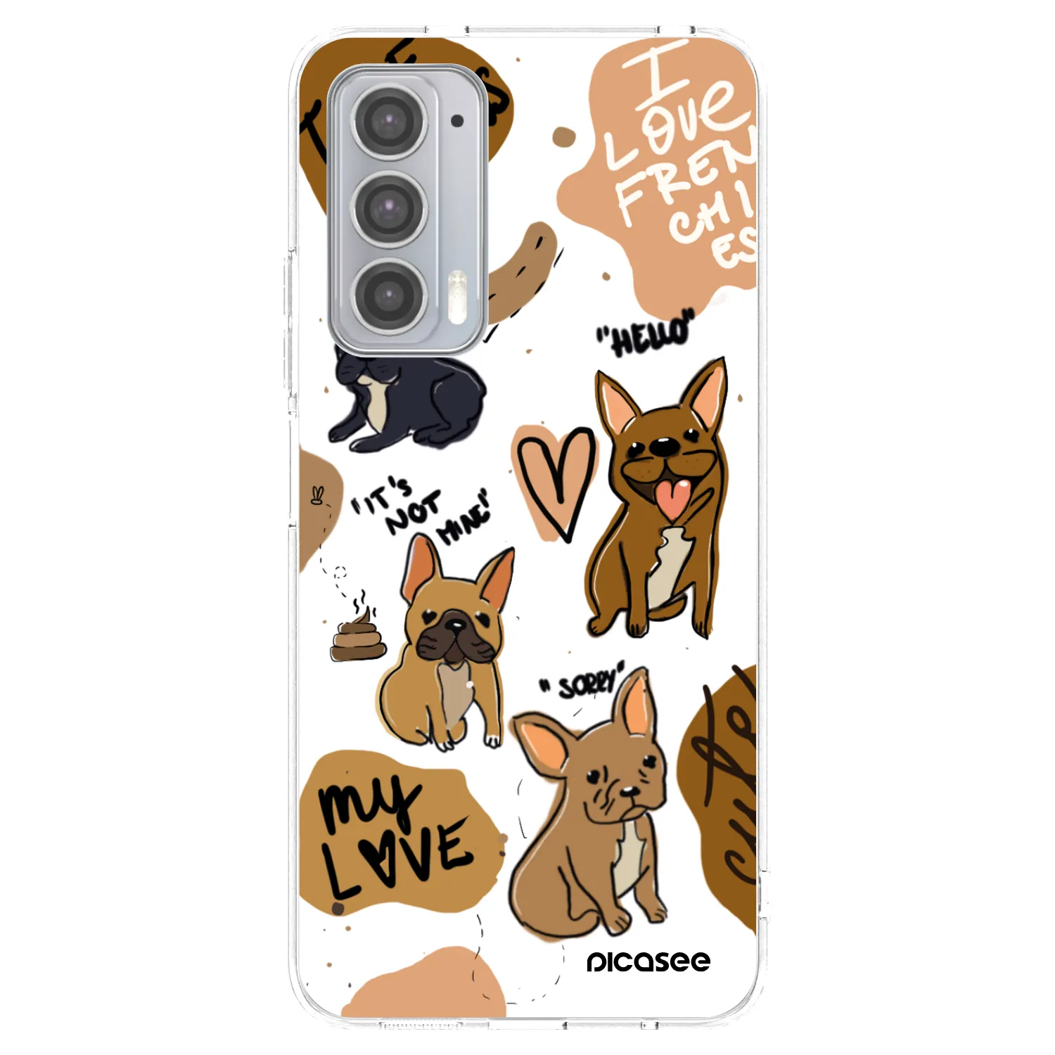 Picasee silikonski prozorni ovitek za Motorola Edge 20 - Frenchies