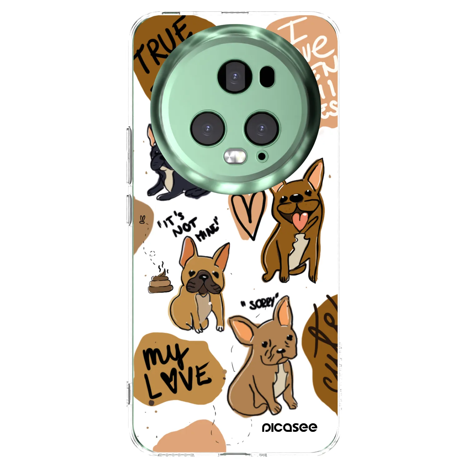 Picasee silikonski prozorni ovitek za Honor Magic5 Pro - Frenchies