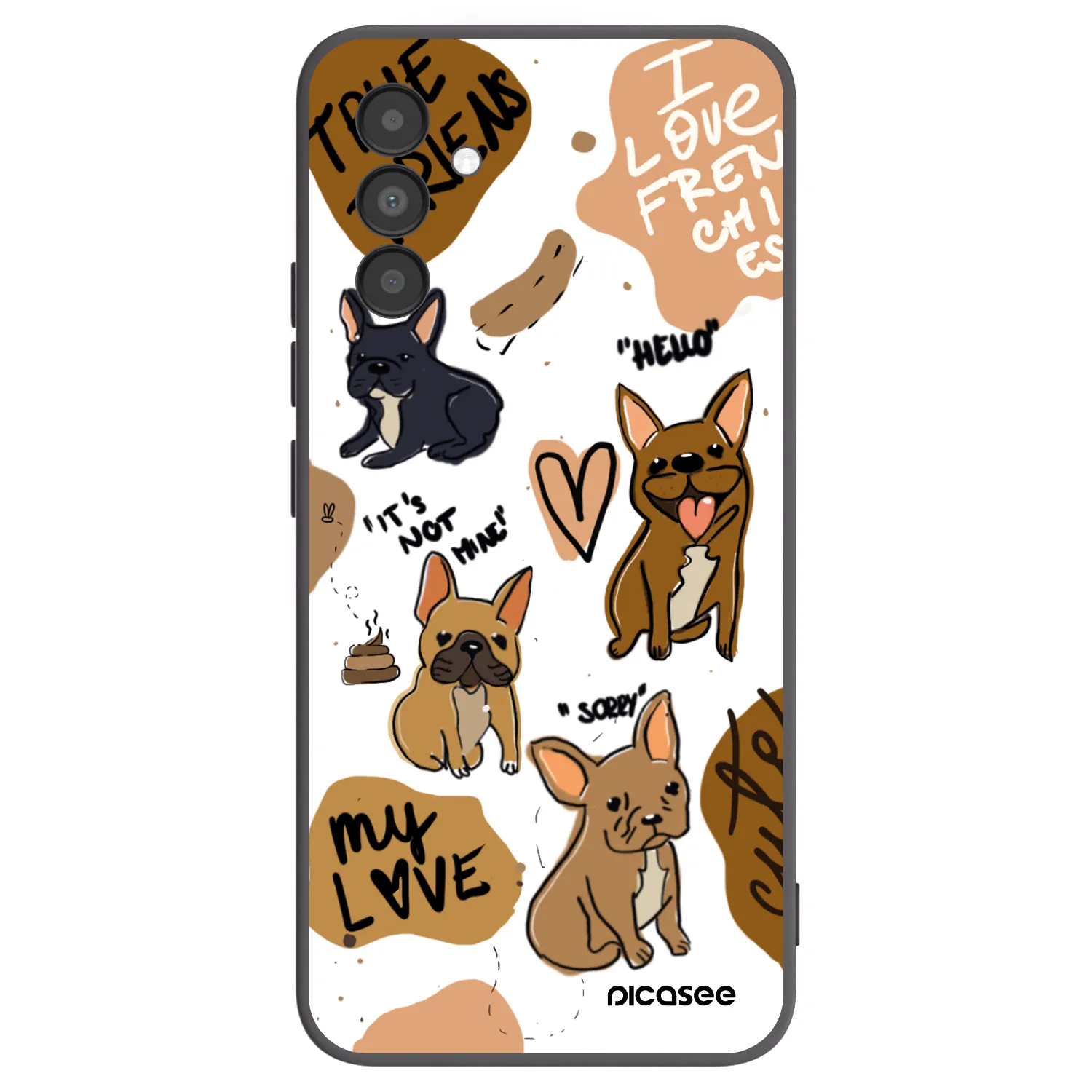 Picasee silikonski črni ovitek za Samsung Galaxy A04s A047F - Frenchies