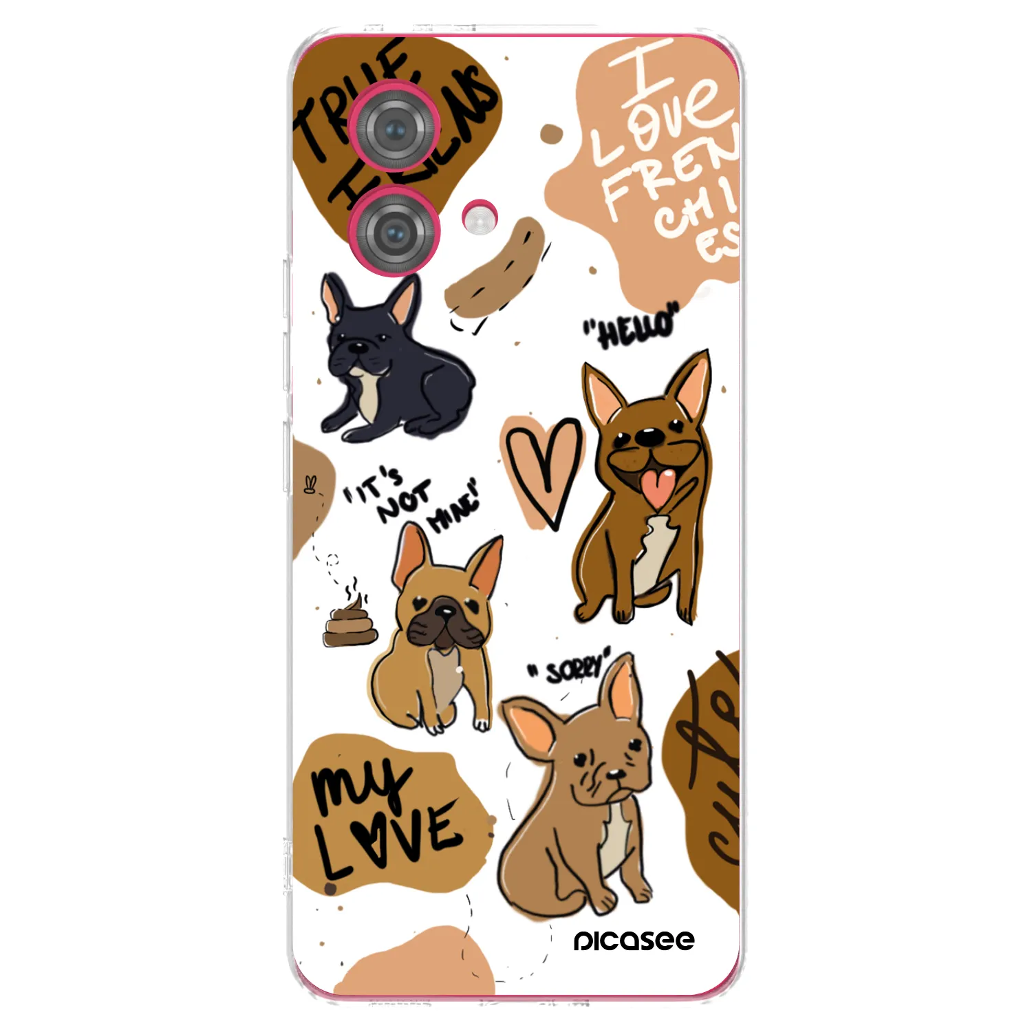 Picasee silikonski prozorni ovitek za Motorola Moto G84 5G - Frenchies