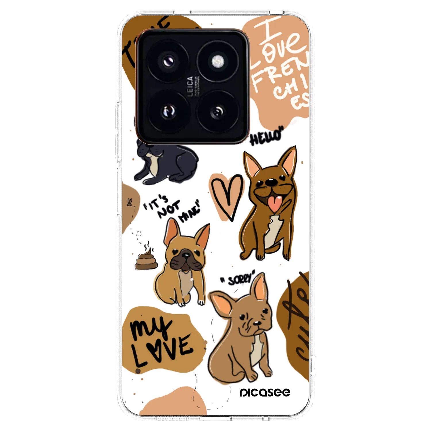 Picasee silikonski prozorni ovitek za Xiaomi 14 Pro - Frenchies