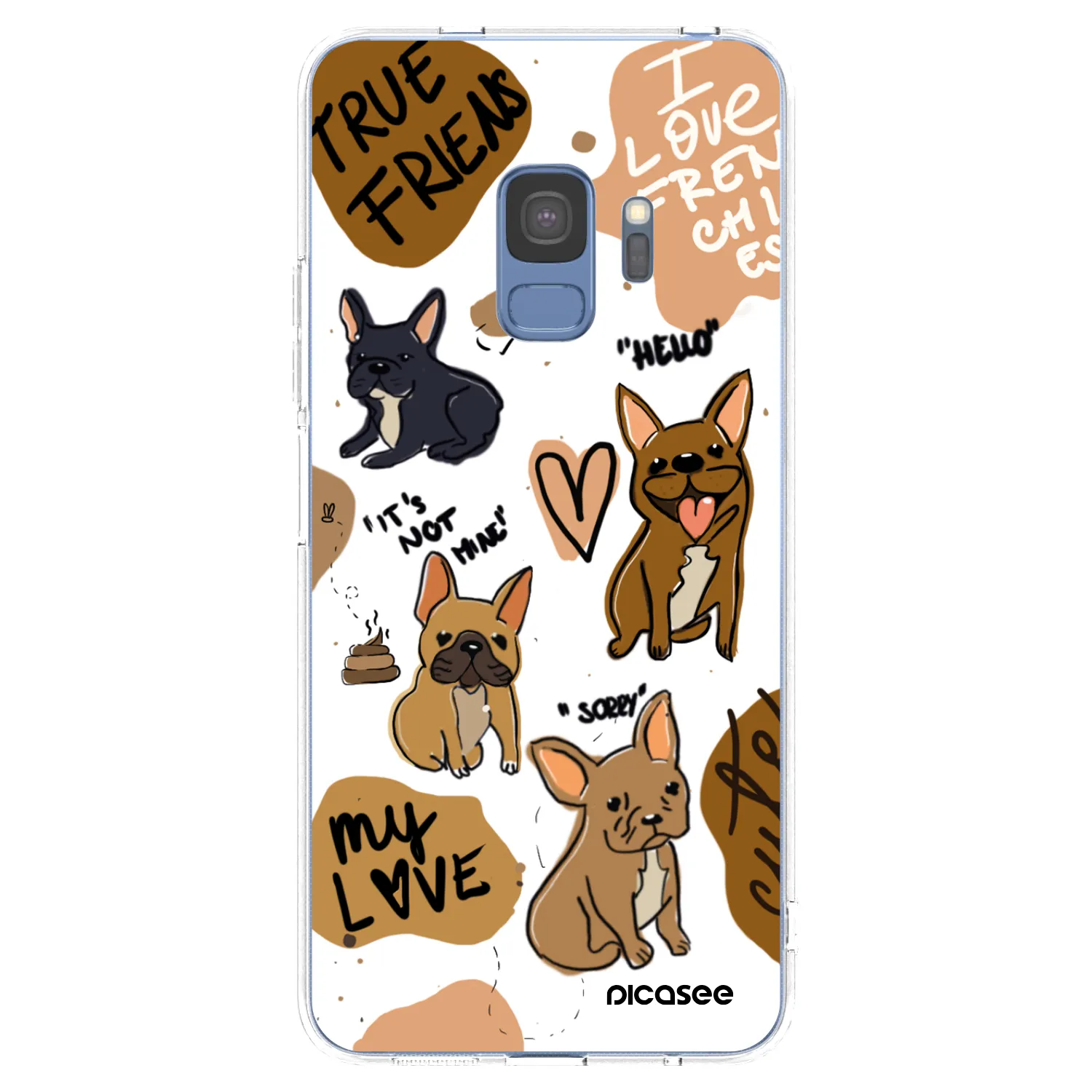 Picasee silikonski prozorni ovitek za Samsung Galaxy S9 G960F - Frenchies