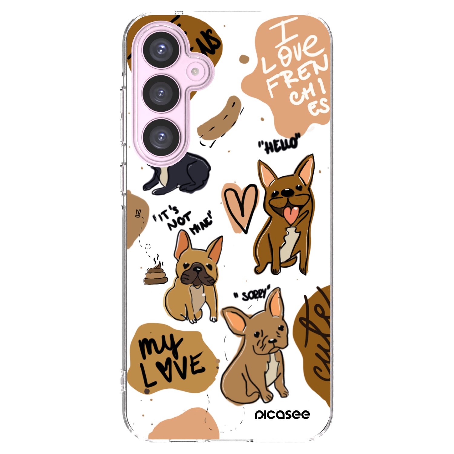 Picasee silikonski prozorni ovitek za Samsung Galaxy A55 5G A556B - Frenchies