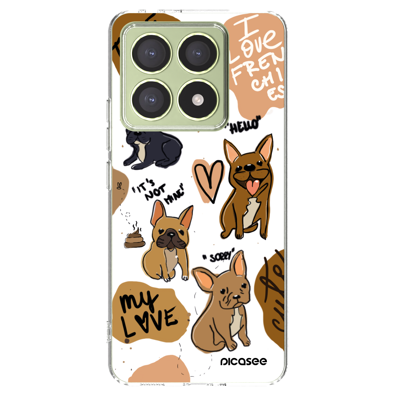 Picasee silikonski prozorni ovitek za Xiaomi 14T - Frenchies