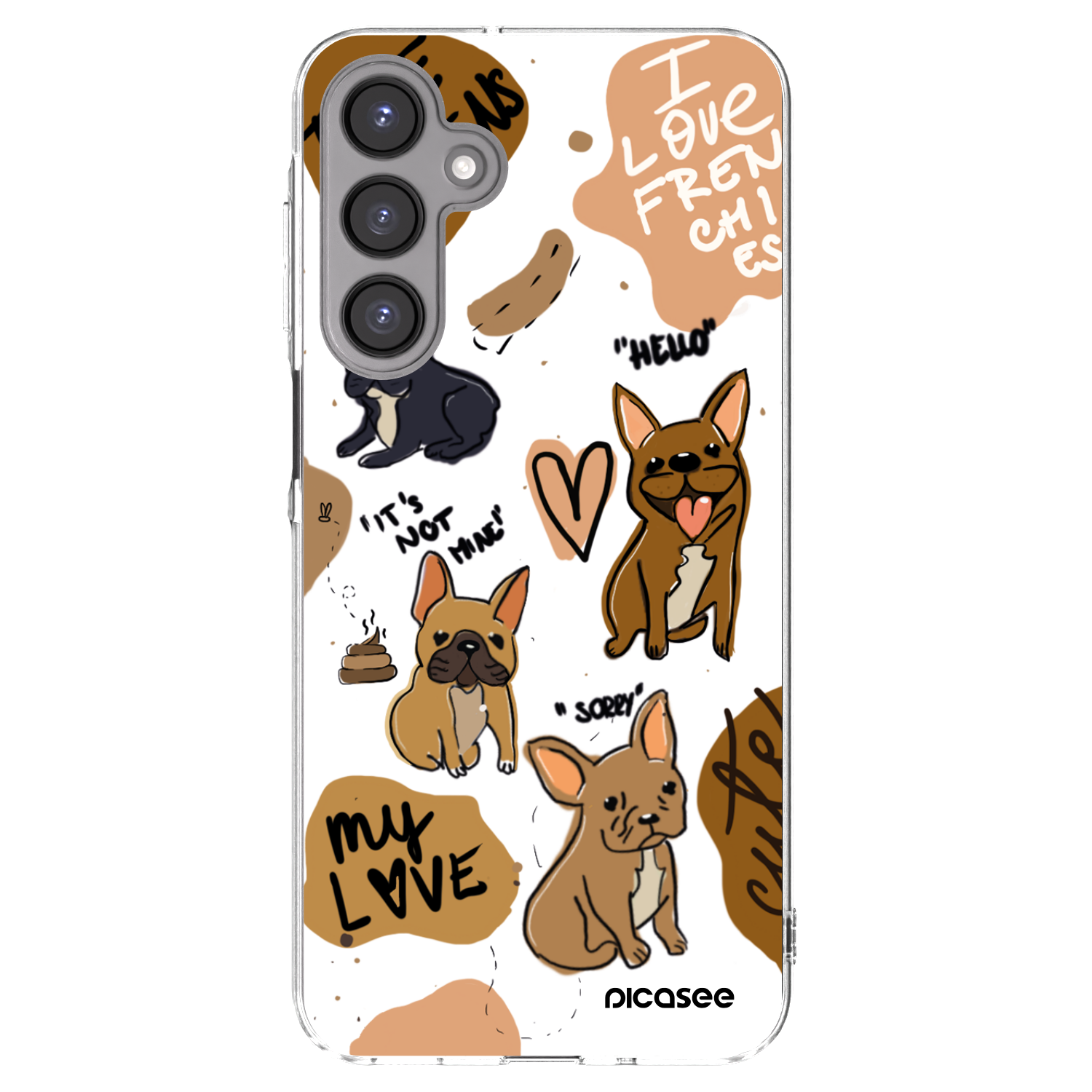 Picasee silikonski prozorni ovitek za Samsung Galaxy A16 5G - Frenchies