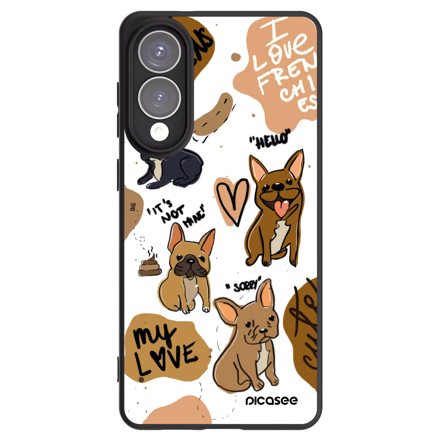 Picasee silikonski črni ovitek za Samsung Galaxy S25 Edge 5G - Frenchies