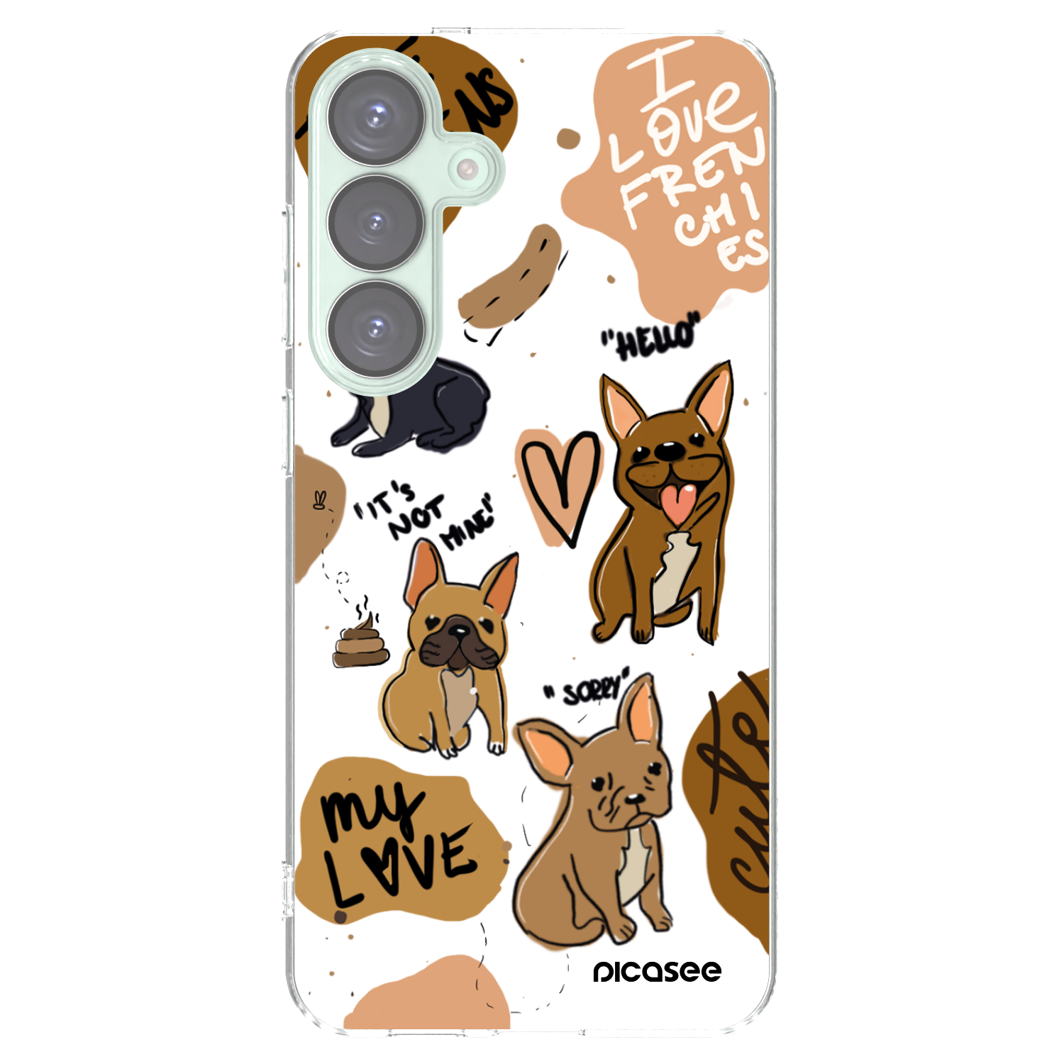 Picasee silikonski prozorni ovitek za Samsung Galaxy S25+ 5G - Frenchies