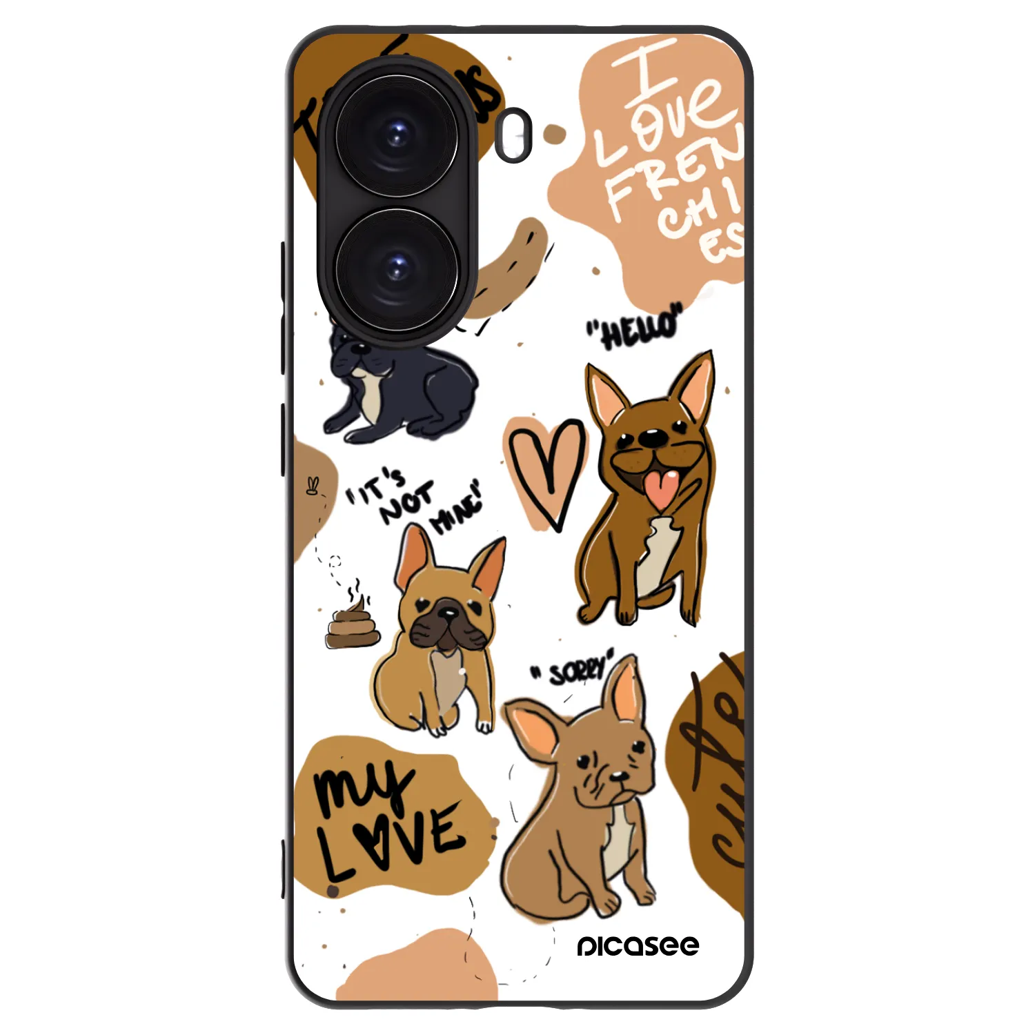 Picasee silikonski črni ovitek za Xiaomi Poco X7 Pro 5G - Frenchies
