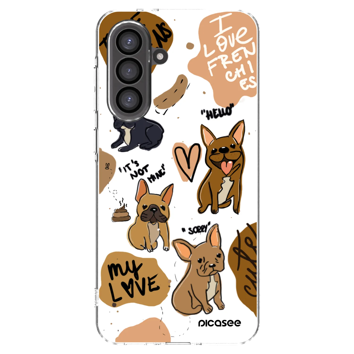 Picasee silikonski prozorni ovitek za Samsung Galaxy A56 5G A566B - Frenchies