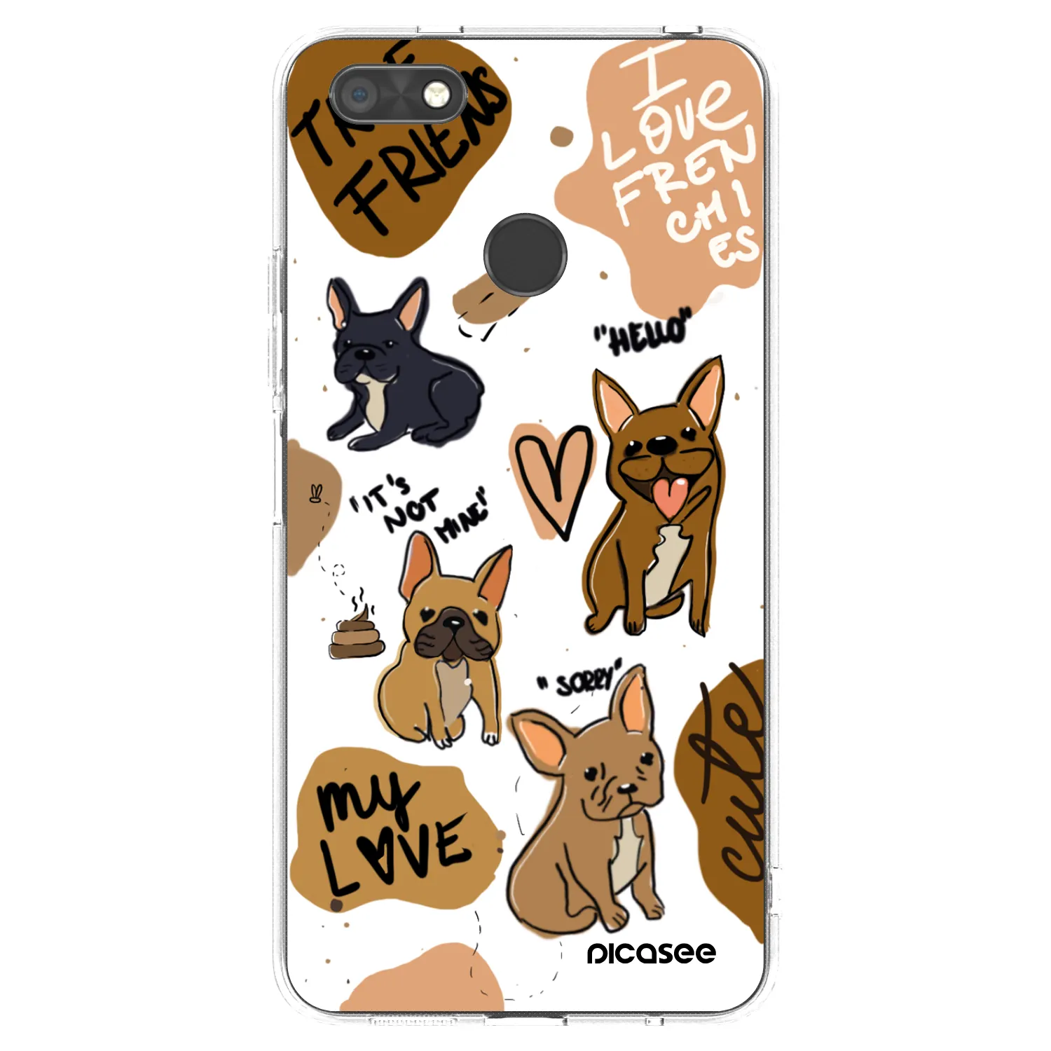Picasee silikonski prozorni ovitek za Huawei P9 Lite Mini - Frenchies