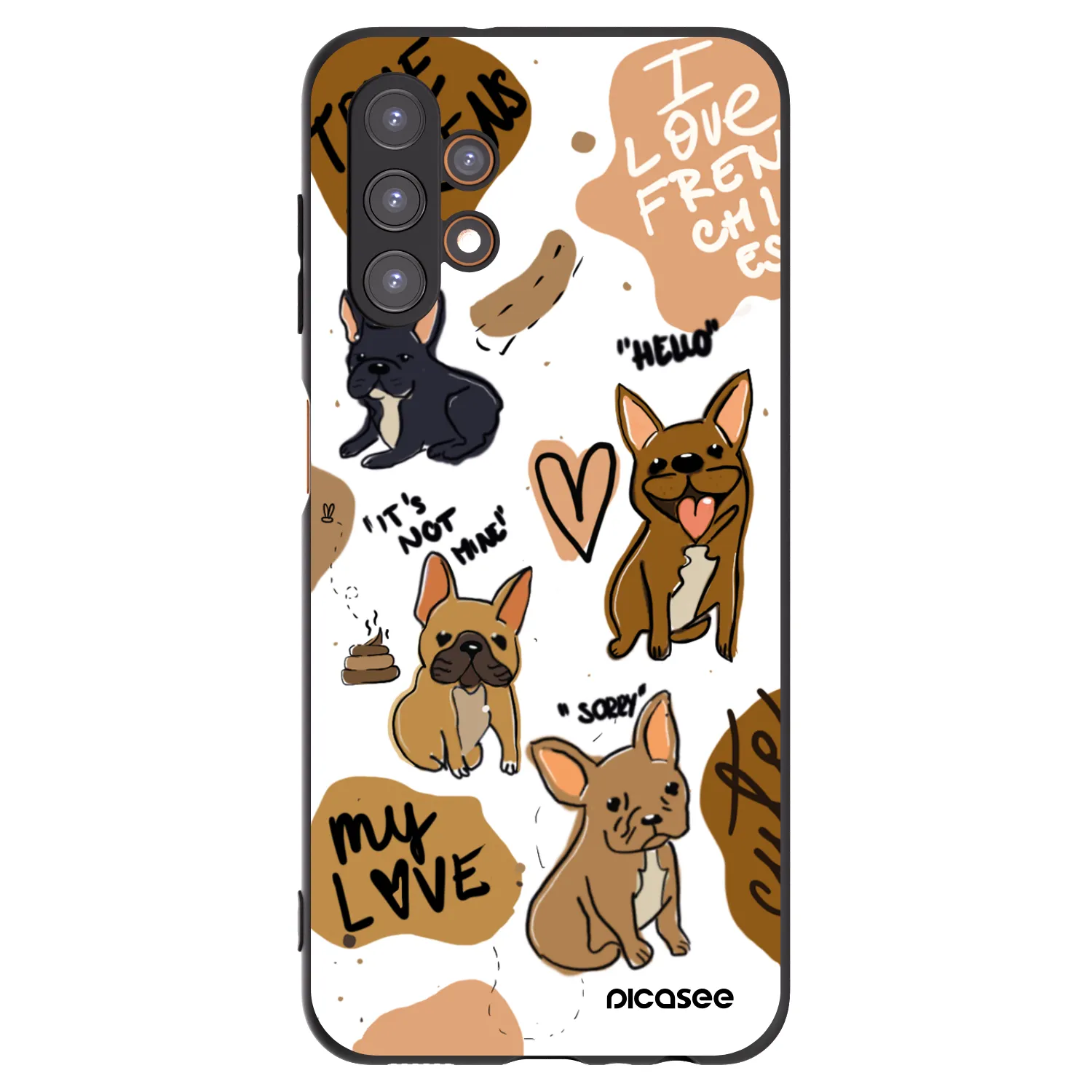 Picasee silikonski črni ovitek za Samsung Galaxy A13 5G - Frenchies