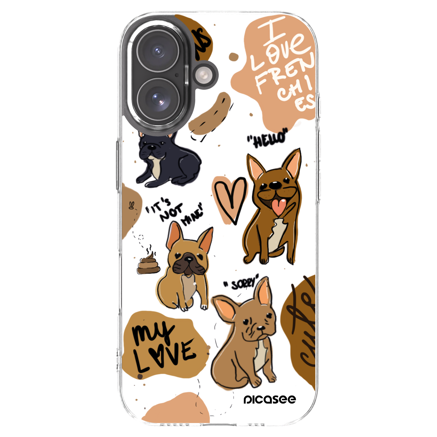 Picasee silikonski prozorni ovitek za Apple iPhone 17 - Frenchies