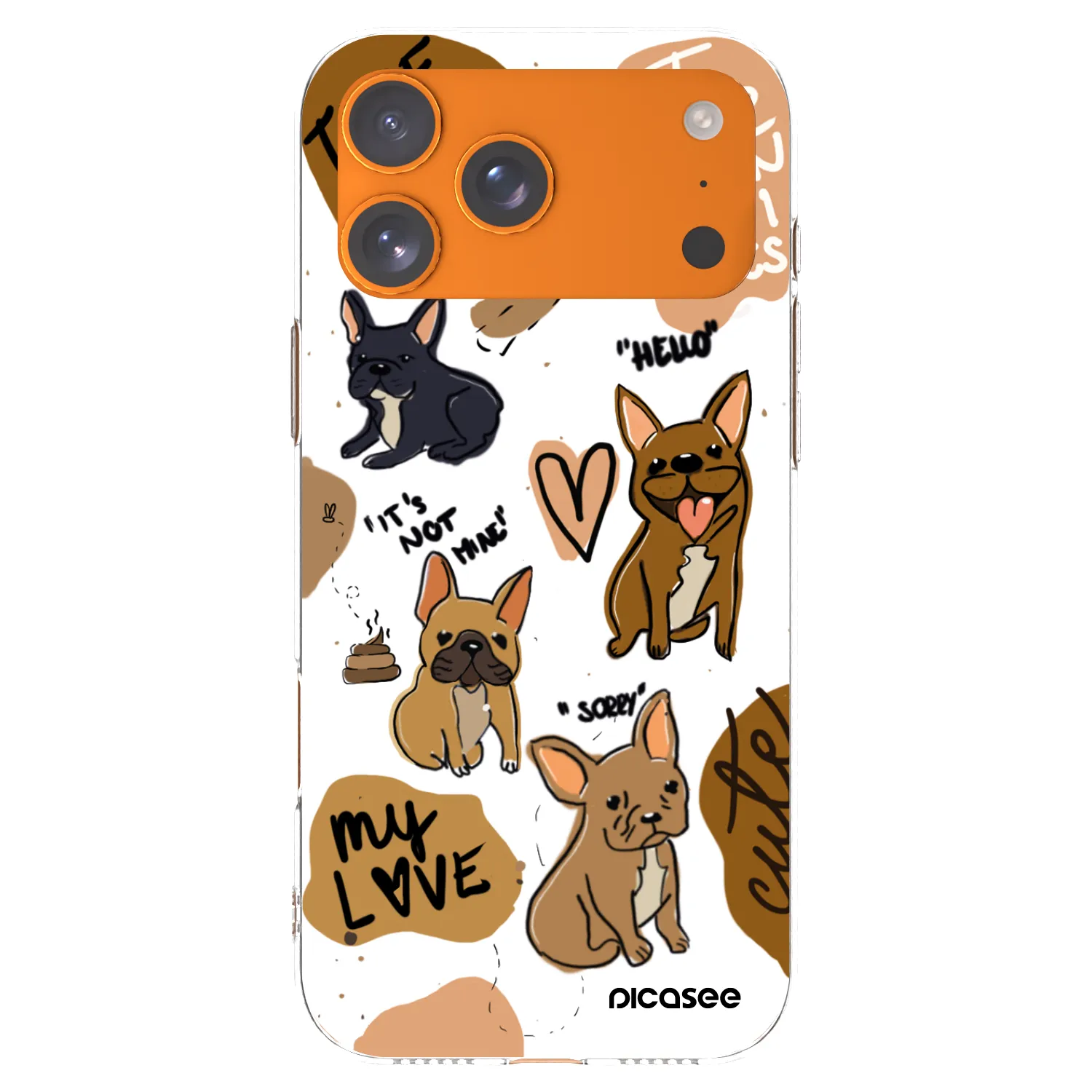 Picasee silikonski prozorni ovitek za Apple iPhone 17 Pro Max - Frenchies