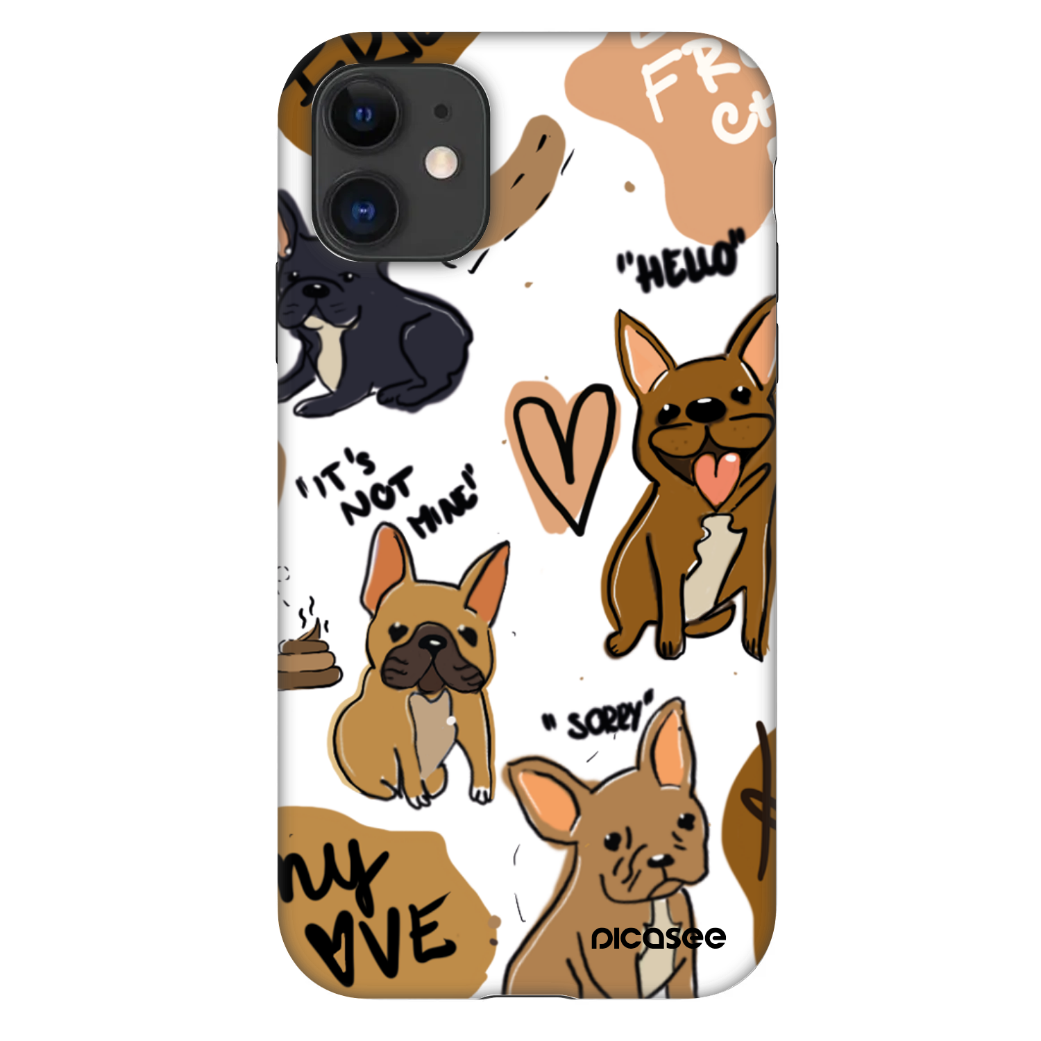 Picasee Fashion Case za Apple iPhone 11 - Frenchies
