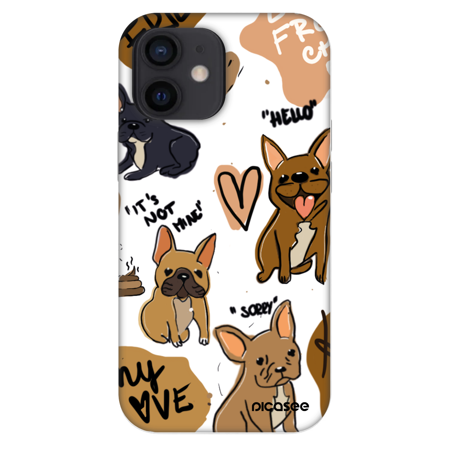 Picasee Fashion Case za Apple iPhone 12 mini - Frenchies